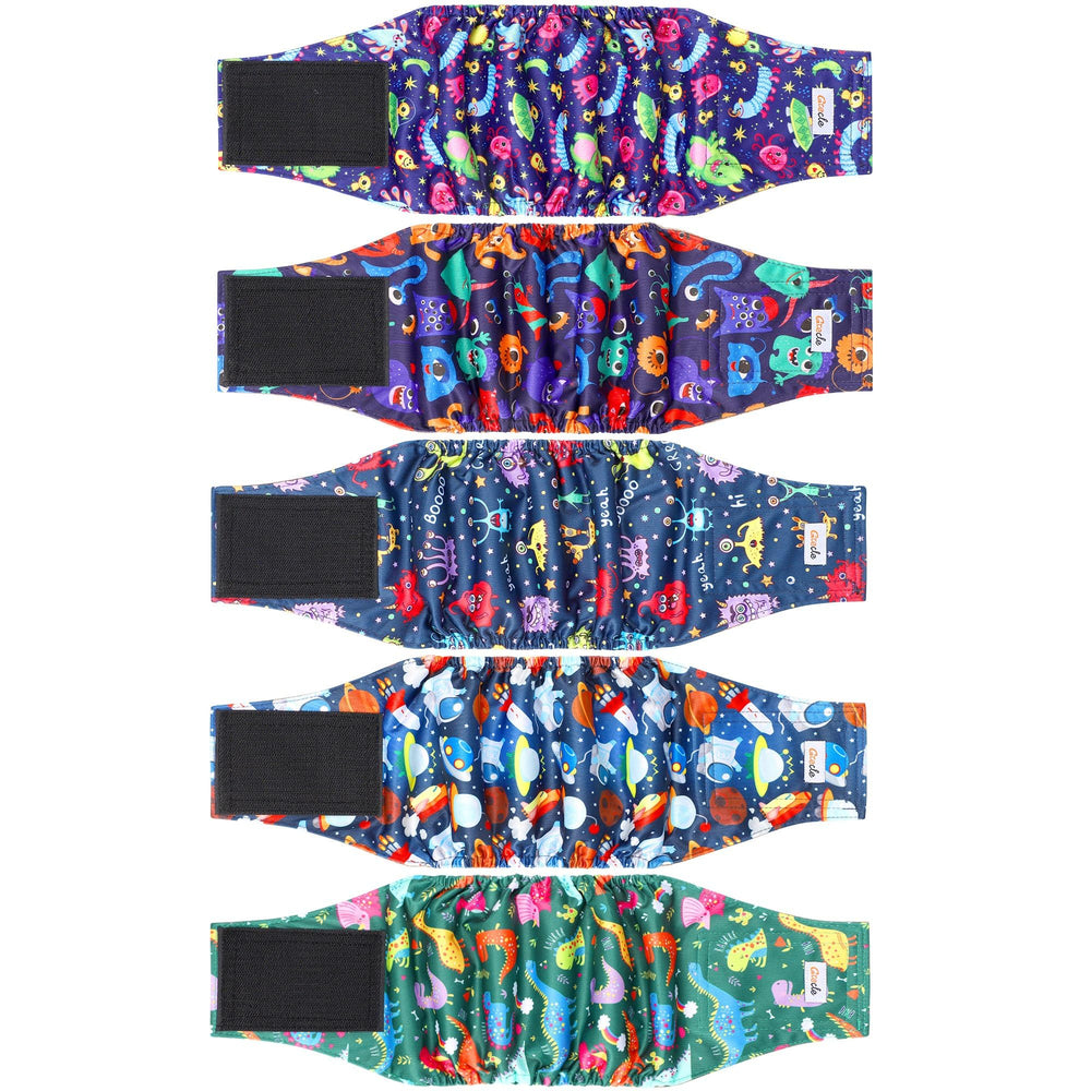 Grecle pañales para perros machos, 5 estampas, opción para entrenamiento diario