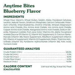 Greenies Anytime Bites, 13 calorías por premio, perfecto para entrenamientos frecuentes.