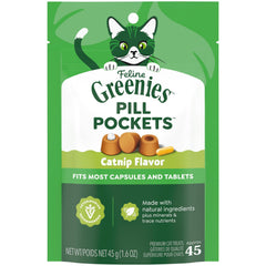 Greenies bolsillos para pastillas gatos, empaque 1,6 oz, medicación fácil