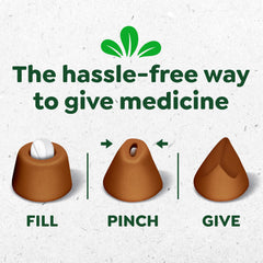 Greenies bolsita pastillas gato sabor pollo para ocultar medicamento y hacerla más agradable.