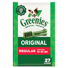 Greenies dulces dentales para perro tamaño regular promueven limpieza dental diaria