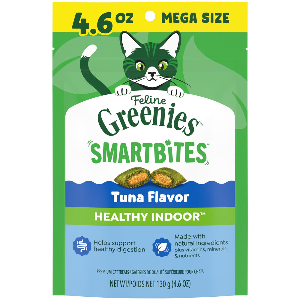 Greenies Feline Smartbites empaque práctico para consumo diario.