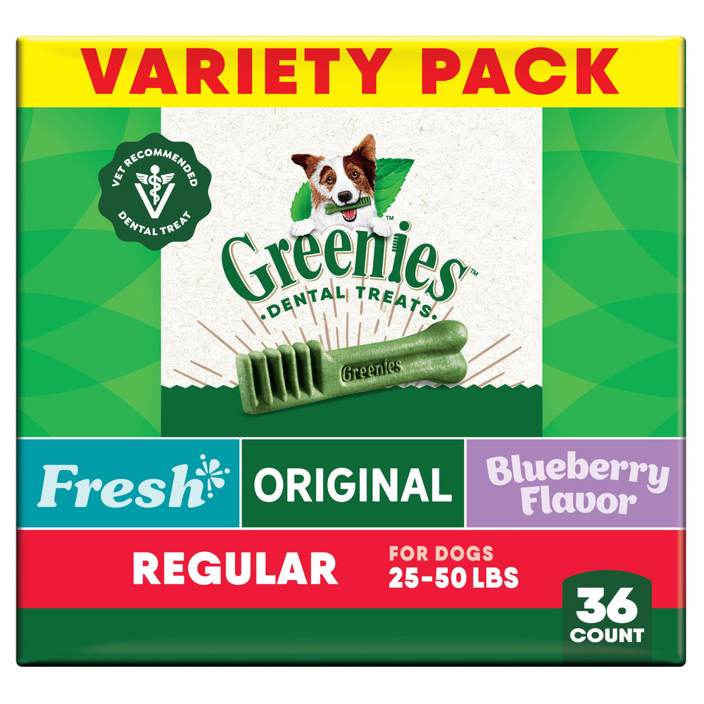Golosinas dentales Greenies Original para perros, recomendadas por veterinarios para una masticación saludable.