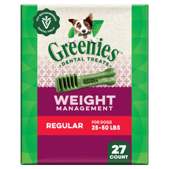 Greenies pack dental para perros adultos, empaque conveniente para uso diario.