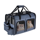 Groxkox portador de gatos dos gatos, estilo dorso cómodo para viajes.
