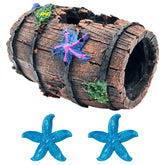 GSD barril roto decorativo para acuario, crea cuevas para betta y zonas de descanso.