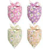 Bandana guiqulai floral para perro grande en rosa, ideal para paseos con estilo.