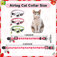 Guiqulai collar para gato AirTag-fruta azul con silicona protectora.