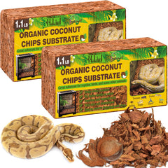 Halatool bloques de coco prensados, base estable para terrarios y especies excavadoras.