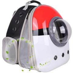 Mochila Halinfer con expansión frontal para gatos, mejora el espacio visual durante el transporte