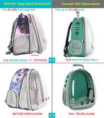 halinfer mochila mascota material resistente: protección ligera para mascotas durante viajes