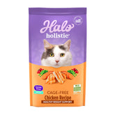 Halo Holistic pollo libre de jaula, bolsa 6 lb, proteína de calidad para gatos.