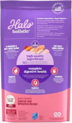 Halo Holistic kibble crujiente: textura atractiva para gatos y energía diaria.