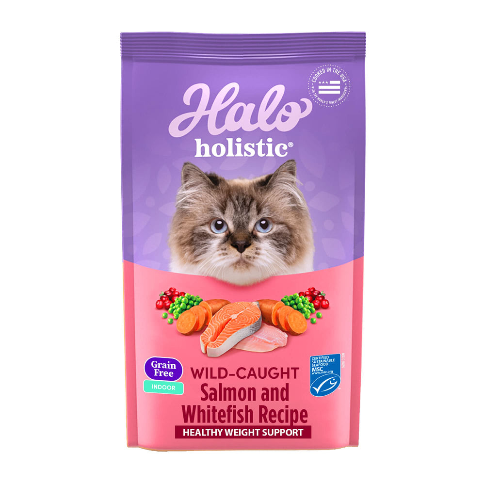 Halo Holistic con salmón salvaje y pescado blanco para energía diaria.