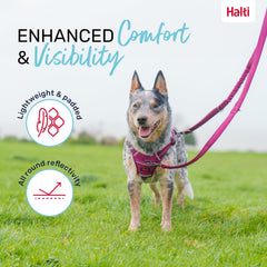 Halti Anatomy: longitud ajustable hasta 2 m para diferentes entornos.