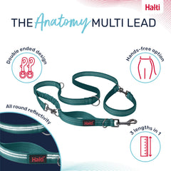 Halti Anatomy: sistema bungee amortiguador para reducir tirones.