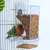 Hamiledyi dispensador de alimentos para aves transparente, facilita ver la comida restante.