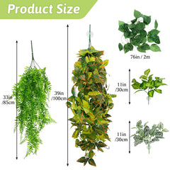 Hamiledyi plantas terrario: hojas grandes estilo B, decoración realista
