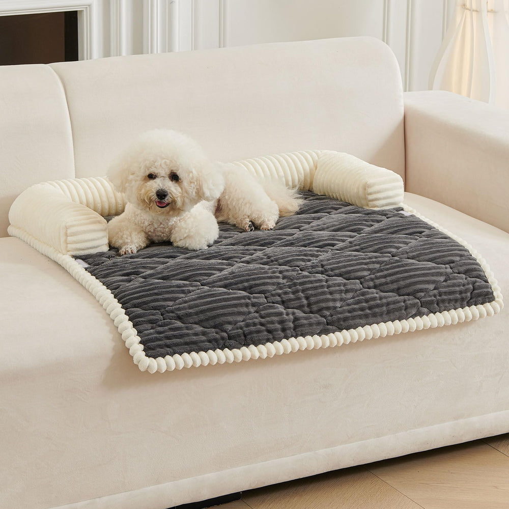 HAOMAIJIA cama para perro grande gris sobre sofá, confort duradero