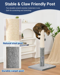 Happi N Pets poste rascador con alfombra dual, ideal para suavidad.