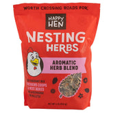 Happy Hen Treats: hierbas para nido, etiqueta natural, aroma suave para el gallinero.