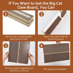 HappyFreeSX rascador de cartón reciclado, enfoque sostenible para gatos.