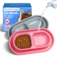 Harhana Ant Away: comedero exterior para gatos con foso de agua para evitar hormigas