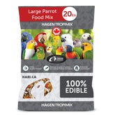 Hari Tropimix: bolsa de 20 lb para loros grandes, mezcla completa para nutrición diaria.
