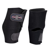 Bota Harrison Howard para rodilla de caballo, vista frontal, protección durante el movimiento.
