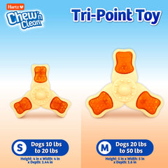 Hartz Chew n Clean Tri Point: textura de nylon y salientes para masajear encías.