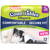 Pañal Hartz Comfitables para perro grande, ajuste cómodo y seguro.