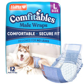 Pañales Hartz Comfitables para perro macho con cintura elástica y ajuste cómodo.
