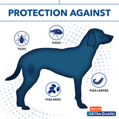 Diseño resistente al agua Hartz UltraGuard Plus mantiene eficacia tras la lluvia.