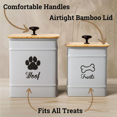 HB Design Co Contenedores de golosinas para perros 7x5, diseño compacto.