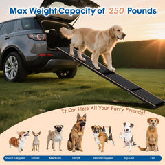 Rampa para perros HBTower con superficie antideslizante y agarre seguro.