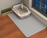 Alfombra HCY&WLD 45x26 gris atrapa arena y protege el suelo.