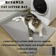 Alfombra HCY&WLD doble capa captura gránulos y reduce derrames.