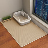 HCY&WLD tapete para arena de gato con doble capa para capturar migas.