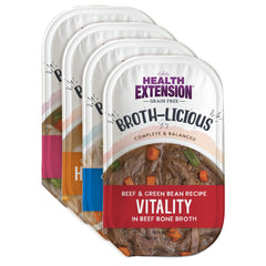 Health Extension Broth-Licious copa pescado-brillo-del-pelaje para pelaje suave y brillante