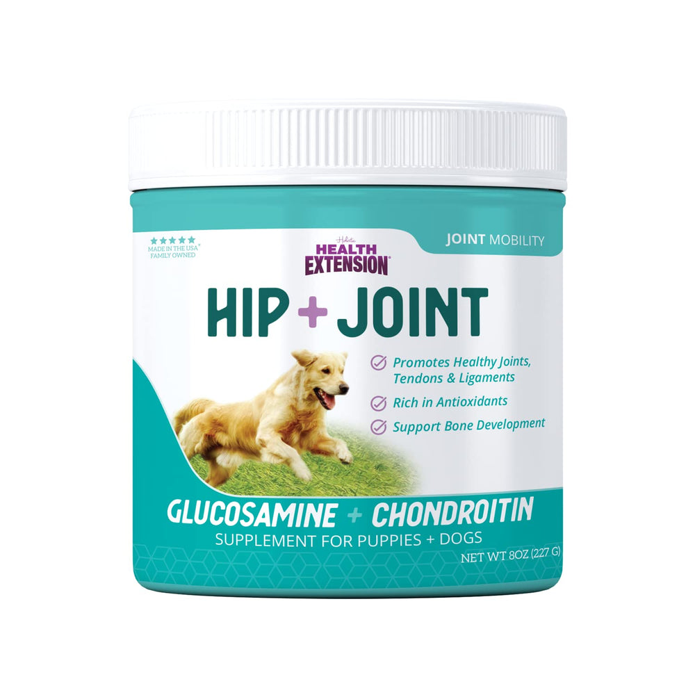 Health Extension Condroitina con Glucosamina: bote de suplemento para perros que favorece la movilidad.