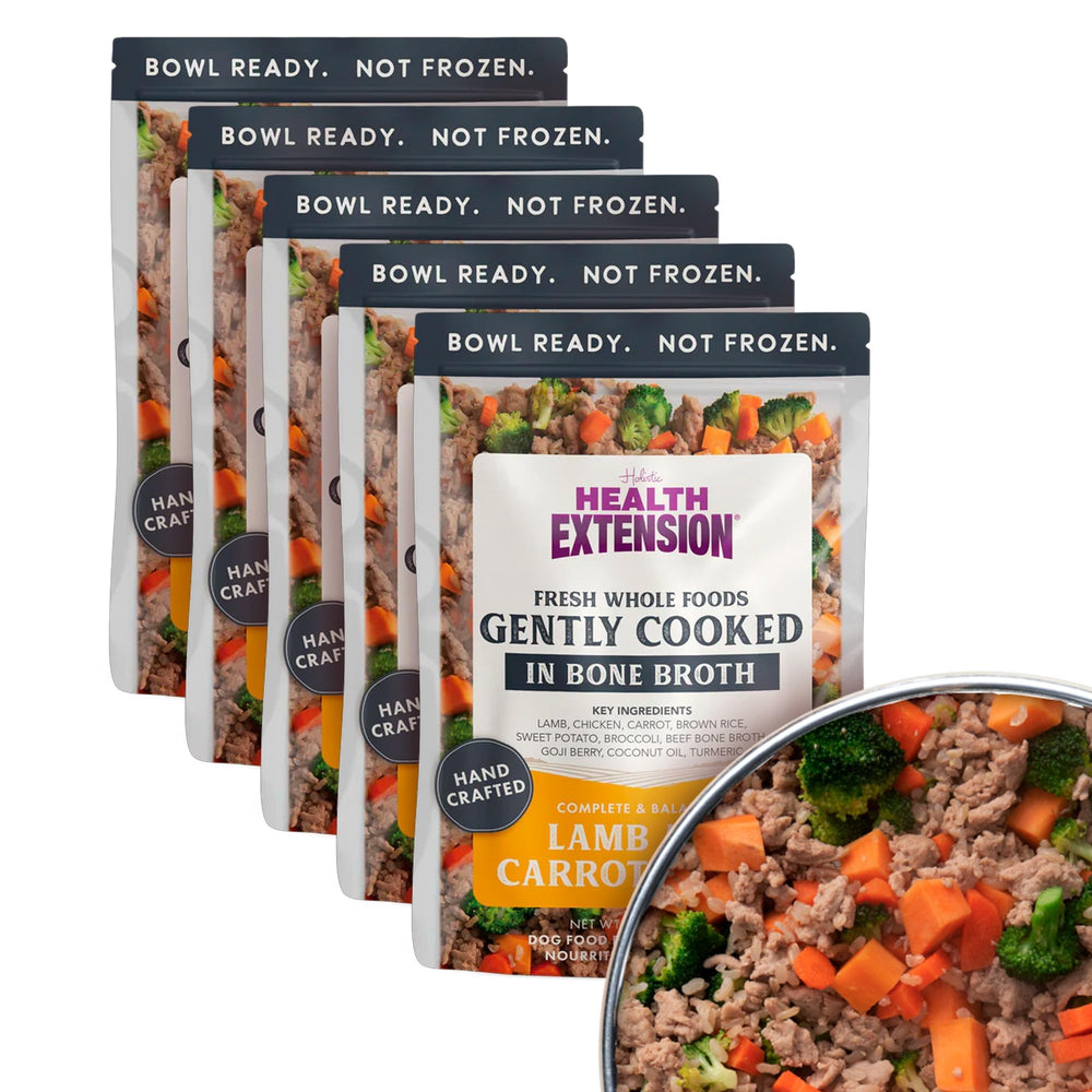 Health Extension Gently Cooked: envase 9oz, cordero y zanahoria, listo para servir