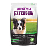 Health Extension Original Pollo y Arroz Integral, bolsa de 4 lb para alimentación diaria.