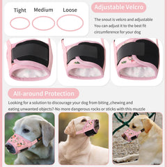 HEELE masque chien design humain offrant espace pour boire sans enlever le museau.