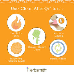 Herbsmith Clear AllerQi medidor cuchara para dosis precisas.