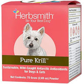 Herbsmith Pure Krill en envase 75 g para uso diario canino.