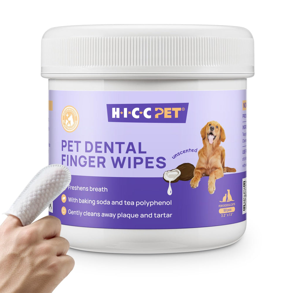 HICC Pet: toallitas dentales para perros y gatos, limpieza rápida de dientes