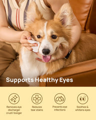 Toallitas HICC PET para ojos eliminan manchas de lágrima de forma suave.