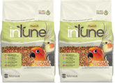 Higgins Intune para conure y cockatiel, alimento colorido con probióticos protegidos.