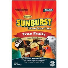 Higgins Sol Radiante Frutas Gourmet para aves, snack natural delicioso para loros y guacamayas.