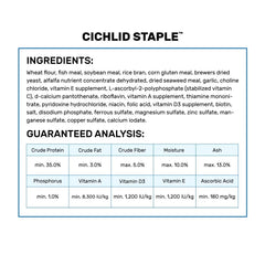 Envase de 250 g de Hikari Cichlid Staple para frescura y nutrición constante.